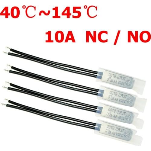 50C 80C 90C 40C 100C 60C NC Normally Closed NO Normally Open 10A Thermal Switch Temperature Sensor Thermostat Temp Controller