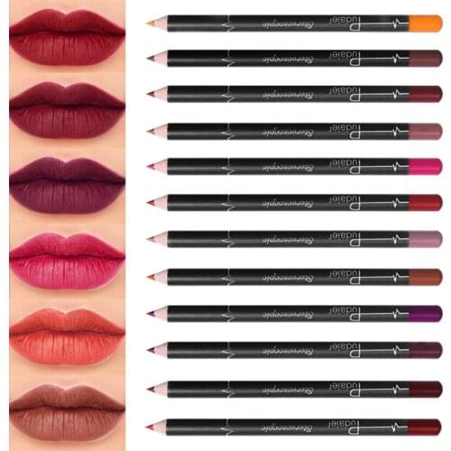 6pcs Matte Lip Liner Set Long Lasting Nude Lipsticks Pencil Waterproof No Stick Cup Lip Contour Stick Liner Pen Makeup Cosmetics