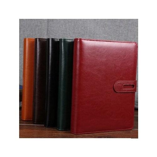 Free shipping business notebook office meeting and conference leather notebook promotion spiral notebook MOQ one piece per lot