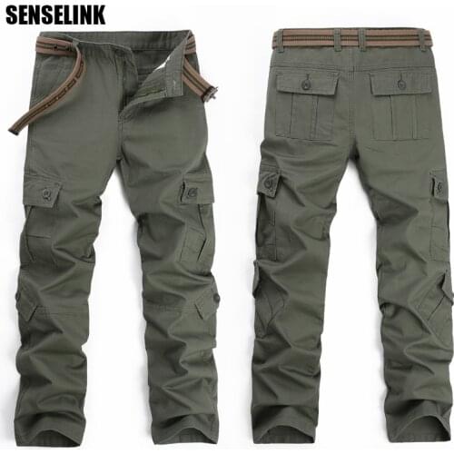 Cargo Pants Men High Quality Outdoor Joggers Cotton Trousers Military Tactical Multiple Pocket Elasticity Plus Size Pants Men