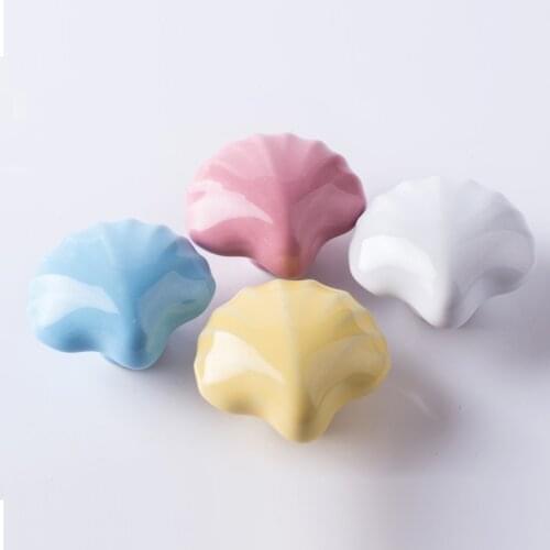 Children Room Ceramic Single Round Wardrobe Handle Kitchen Garden Door Handle Cabinet Handle Cartoon Furniture Handles