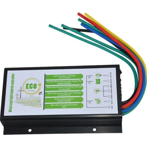 Hot Sale DC 12V/24V Wind Solar Hybrid Controller High Precision 400W / 800W solar regulator Controlling Wind Light Tool
