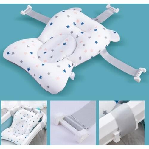 Baby Infant Bath Tub Pad Cushion Non-slip Bathtub Mat Newborn Shower Soft Chair Safety Seat Support