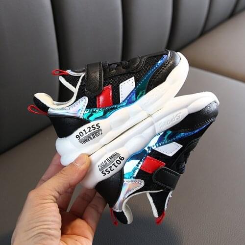 2021 Size 21-30 Childrens Shoes Boys Girls Sports Sneakers Kids Breathable Mesh Shoes Baby Soft Bottom Footwear Toddler Sneaker