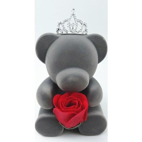 Cute rose teddy bear stuffed cartoon teddy bear creative gift box Wedding Valentine Christmas Birthday gifts