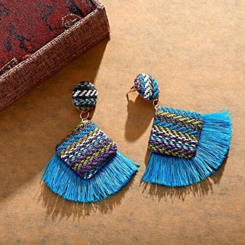 Fashion Bohemia Tassel Earrings Colorful Charm Crystal Glitter Sequins Dangle Fringe Drop Kolczyki Women Jewelry Accessories