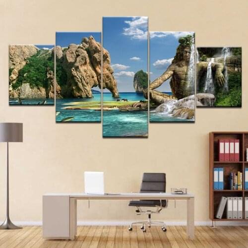 5 pieces diy diamond painting Naturally Beautiful Places In India Landscape full square round drill 3d embroidery mosaic A2069