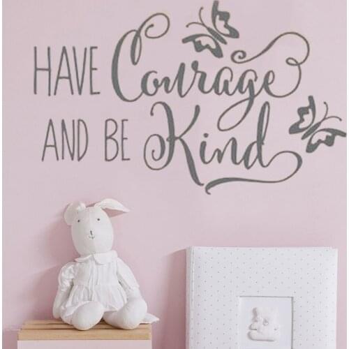 Wall sticker Have Courage And Be Kind Decal Vinyl Lettering Cinderella Girls Wall Decal Cinderella Quote Above Crib Decor HY301