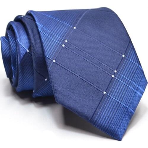 New Mens Tie Fashion Stripe 8cm Jacquard Necktie Accessories Daily Wear Cravat Wedding Party Gift Ties for Men One Size