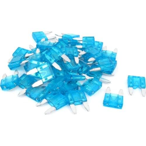 X Autohaux 42 Pcs Motorcycle Car Auto Atc Ato Mini Blade Fuse 15A Blue