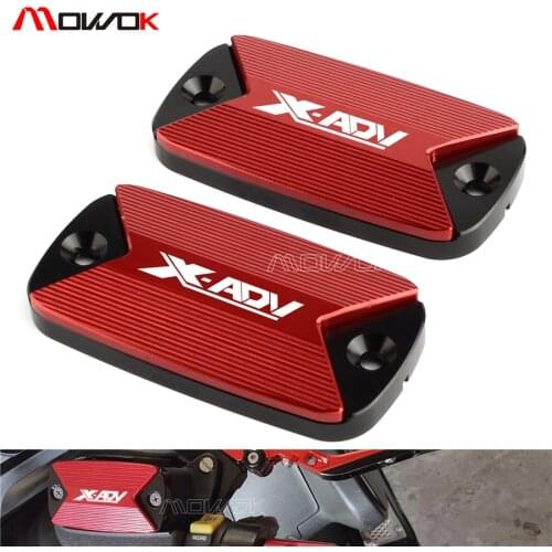 Fits For Honda XADV 2017-2020 2018 One Pair CNC Brake fluid reservoir cap cover Motorcycle Accessories With LOGO X-AVD
