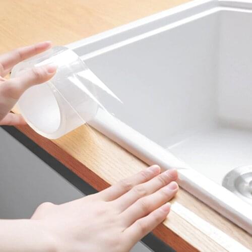 Self Adhesive Transparent Stickers for Kitchen Sink Waterproof Wall Corner Line Tape Bathroom Anti-Moisture Ceramic