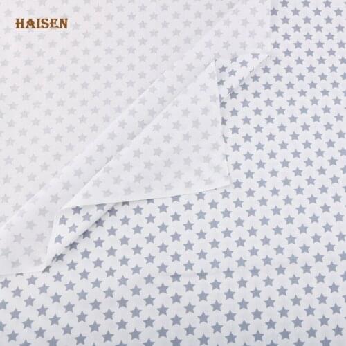 Haisen, Printed Star Twill Cotton Fabric,100*160cm For Textile Cloth DIY Quilting Sewing Baby&Childrens Sheet Pillow Material