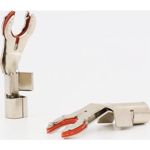 Hifi audio Y spade plug with heatshrink audio spade plug for audio 8TC and 12TC