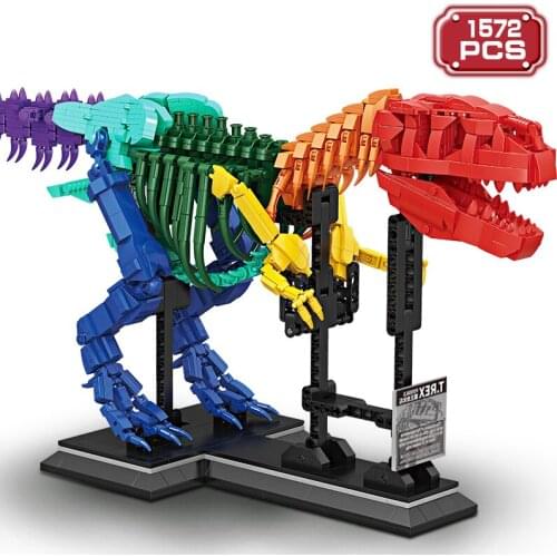 Technical MOC Animal World Park Set Building Blocks Expert Jurassic Colorful Dinosaur DIY Assembley Model Bricks Toys Boy Gifts