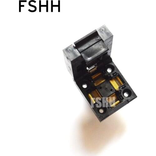 Clamshell TQFP64 LQFP64 ic socket QFP64 test socket Pitch=0.5mm Size=10x10mm 12x12mm