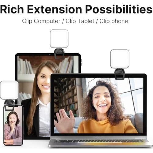 Ulanzi VIJIM CL-04 Video Live Stream Light Conference Lighting Kit with Computer Laptop Clip Zoom Offica Light Lamp for Macbook