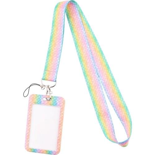 YA313 Mermaid TV Series Fashion Keychain Belt Phone Lanyard Key ID Card USB Badge Holder DIY Lasso Lanyarde Gift For Friends