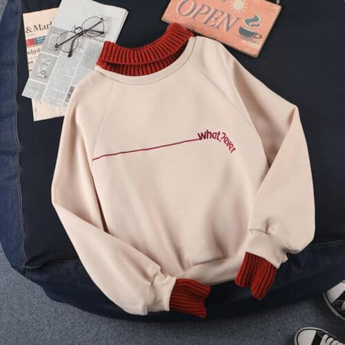 Women Fashion Autumn Spring Tops Ladies Kawaii Students Sweatshirt Hoodies Pink Ladies Jumper Cute Girls Korean Streetwear