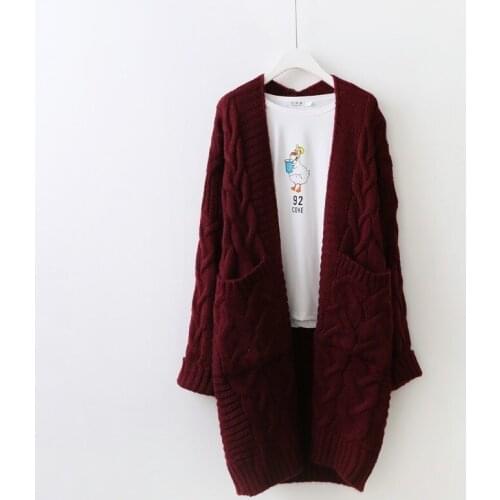 2021 Women Long Cardigans Poncho Lantern Sleeve Open Stitch Knit Sweater Cardigans V Neck Oversized Cardigan Jacket Coat Fashion