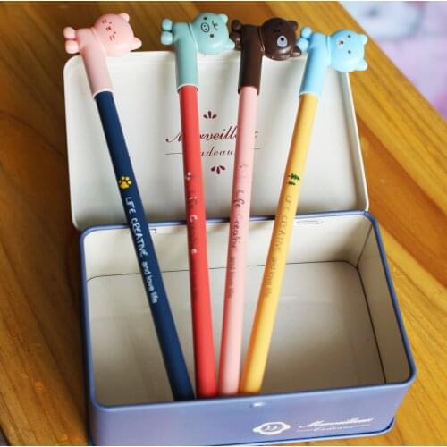 12 PCS Chenguang stationery small animal needle full 0.35mm black unisex pen gel pen