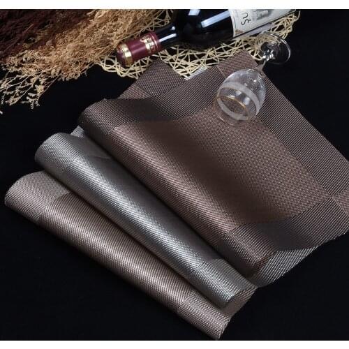 4 Pcs/lot Placemat fashion pvc dining table mat disc pads bowl pad coasters waterproof table cloth pad slip-resistant pad