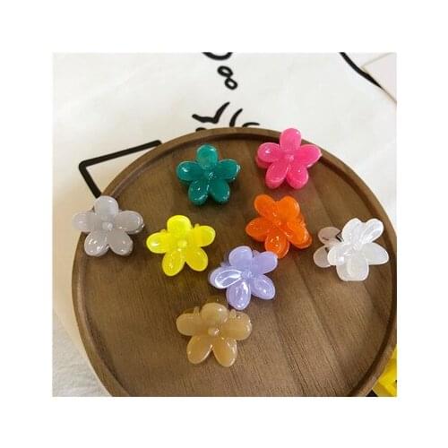 8pcs New Fashion Baby Girls Small Hair Claw Cute Candy Color flower Hair Jaw Clip Children Hairpin Hair Accessories set