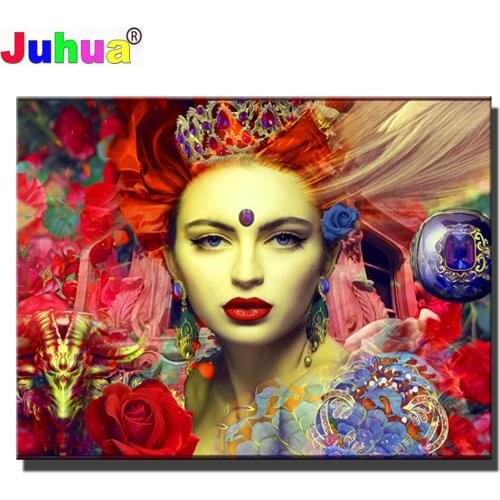 Diy full square/round drill diamond painting"Flower Girl"5d diamond mazayka embroidery Fantasy Women Home decor