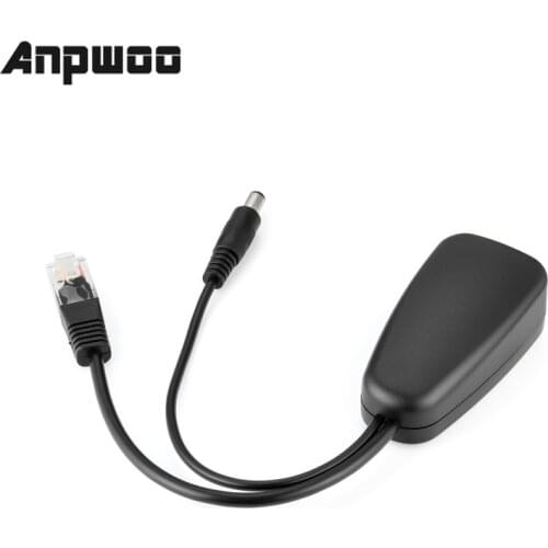 ANPWOO Standard POE Splitter 24V Convert Into 12V 2A Power Supply Separator POE Cable Power Divider