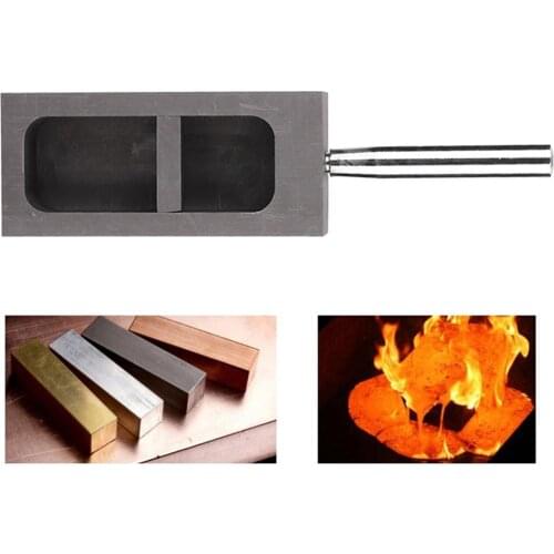 1 Kg Graphite Ingot Mold Graphite Casting Metal Tank, Graphite Crucible for Melting Gold Silver Casting Refining