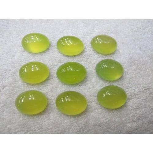 Beauty Light Green Carnelian Agat e 15x20mm Oval Cabochon Natural Gem Stone Jewelry Ring Cabochon 20pcs/lot