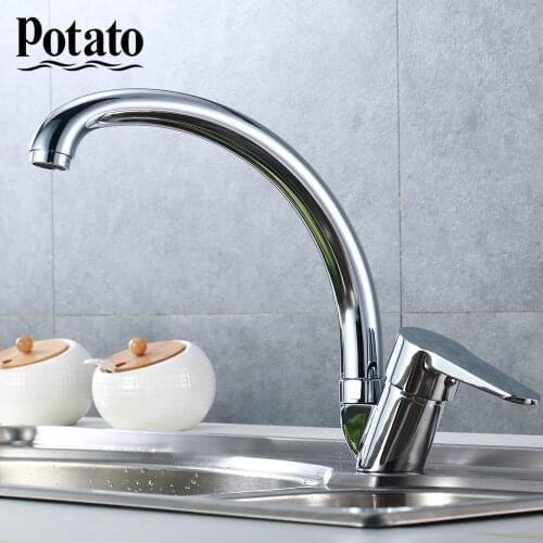 Potato Kitchen Faucet Single Handle Zinc Alloy Cold And Hot Water 360 Degree Rotation One Hole Kitchen Mixer Tap p59271