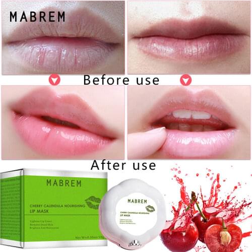 10g Lip Mask Night Sleep Maintenance Moisturizing Lips Balm Cherry Flavor Nourish Relieve Dryness Protect Lips Care Mask TSLM2