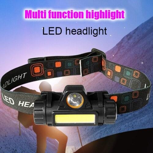 Multi-function LED Headlights Waterproof USB Charging Magnetic COB Work Light Fishing Torch FK88
