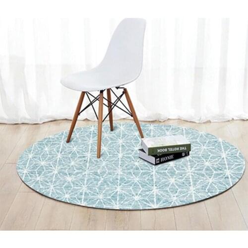 Children Rooms Tapetes Alfombra Soft Simple Nordic Geometric Yellow Gray Carpet Round Area Rugs Bedroom Living Room Rugs