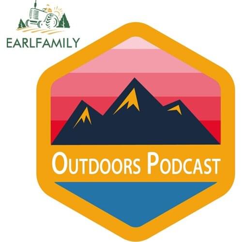 EARLFAMILY 13cm x 11.8cm for Adventure Awaits Outdoors Podcast Car Stickers Scratch-Proof Decal Motorcycle Car Door Protector