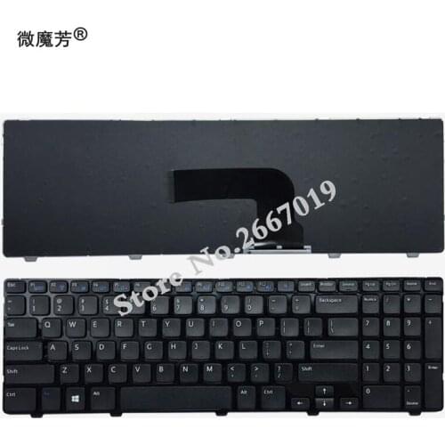 NEW US keyboard for DELL Inspiron 15 3521 15R 5521 black English laptop keyboard with frame