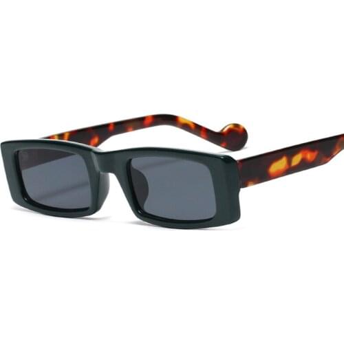 2021 New Rectangle Vintage Sunglasses Women Unisex Small Narrow Lens Retro Sun Glasses Female Eyeglass Square Oculos Goggles