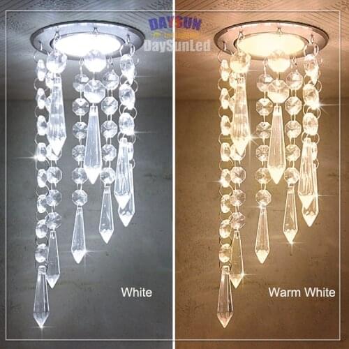New Crystal LED Ceiling Light Fixture Aisle Corridor Lights Restaurant Bedroom Lighting