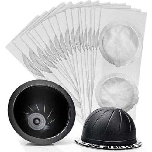 Disposable Refillable Capsules Pods Lids Aluminum Seals Stickers For Nespresso Vertuo Plus Automatic Coffee Cafe Machine Maker