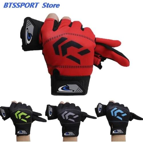 Outdoor Fishing Gloves 3 Fingers Cut Fishing Gloves Waterproof Fishing Accessories Carp Fishing Accessories