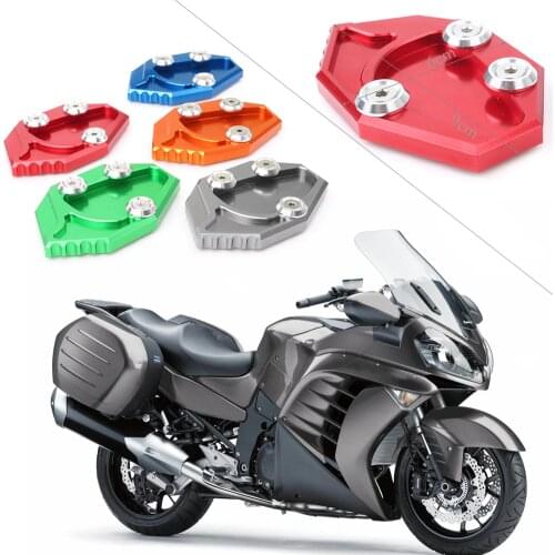 Kickstand Foot Side Stand Extension Pad Support Plate For Kawasaki ZX14R /ZZR1400 2007-2014 & GTR1400 CONCOURS 14 2008-2014