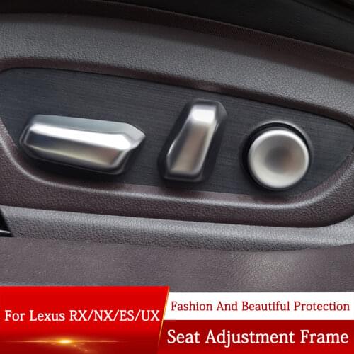 QHCP Seat Adjustment Knob Button Switch Decoration Car-styling Accessories 6Pcs/Set ABS Chrome Fit For Lexus ES200 260 300H 2018