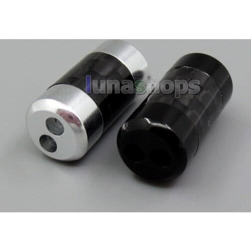 LN005516 S Size Aluminium Alloy + Carbon Super Light Earphone Cable Splitter Adapter Plug For DIY Custom Cable