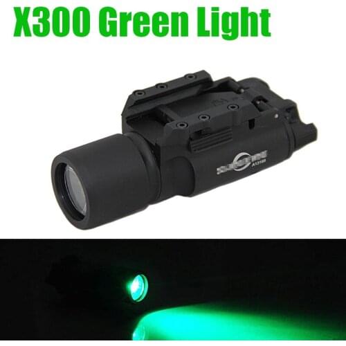 Tactical SF X300 Ultra High Output LED Weapon Light 400 lumens Green Light Aluminium Alloy Construction