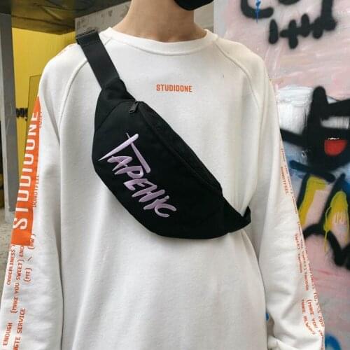 Unisex Trend Waist Pack Fashion Chest Bag Men Nylon Belt Bags Streetwear Crossbody Bag Boy Hip Fanny Pack Phone Pouch