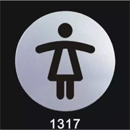 WC man and woman Aluminum plastic board room warn sign wall door adhesive sign WC sign