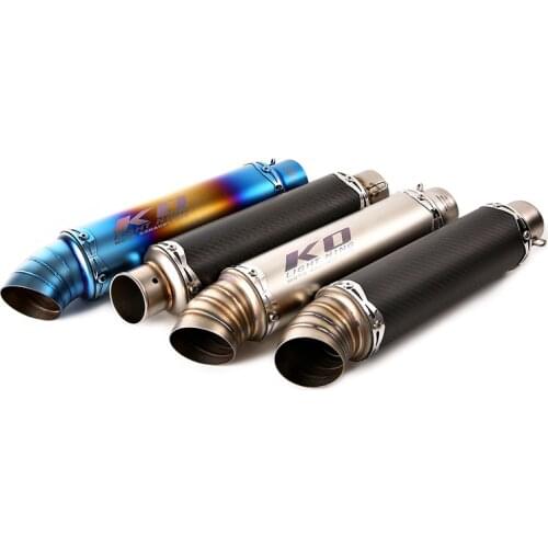 Universal 38-51 mm Motorcycle Muffler Street Bike Scooter Exhaust Pipe Removable DB Killer Escape Stainless Steel Carbon Fiber