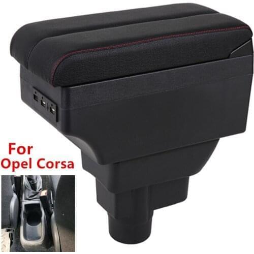 For Opel Corsa Armrest Box Opel Corsa D Universal Car Central Armrest Storage Box modification accessories
