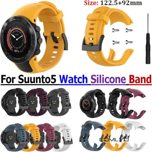 Top Quality Smart Belt Silicone Wrist Band for suunto 5 Watch Bands Sport wrist Bracelet Strap For Suunto 5 Watchband
